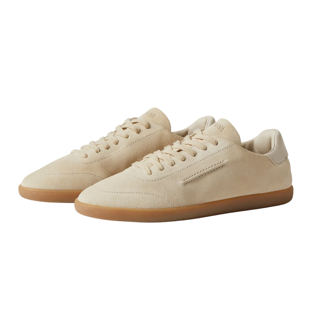 232 Suede Sneaker in White