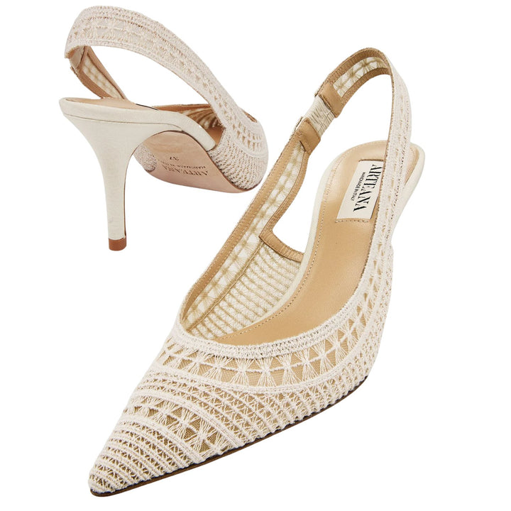 Trieste 75 Slingback Pump in Ivory