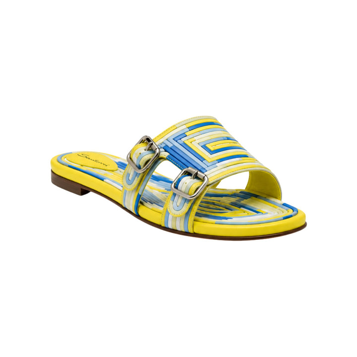 Serpenti Slide Sandal in Light Blue Multi