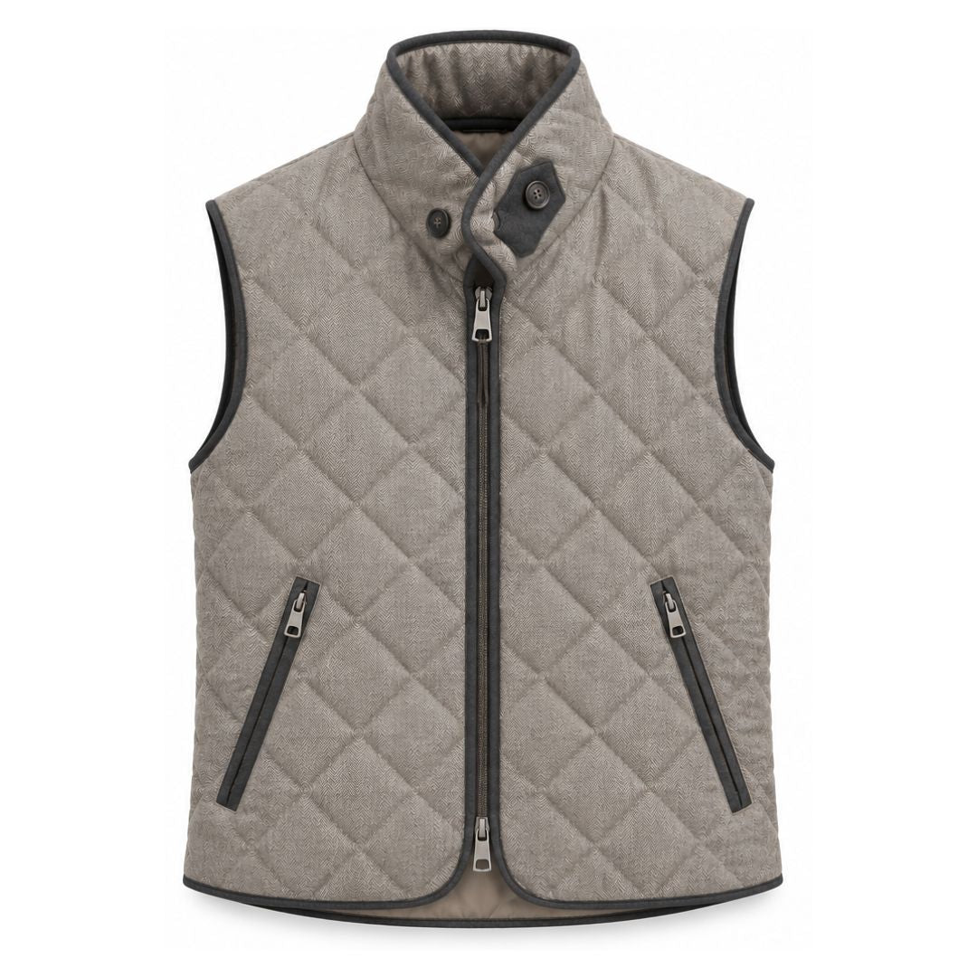 Herringbone Quilted Vest