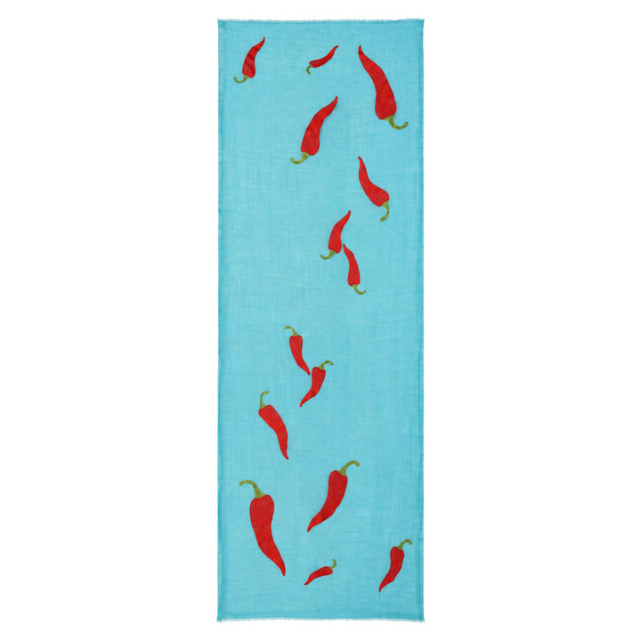 Chili Rouge Embroidered Stole