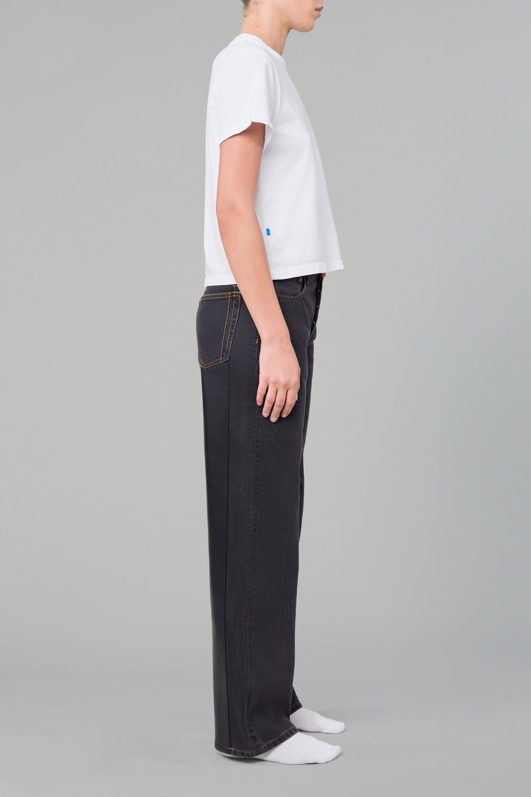 LEATHER STRIPE EVERYDAY - WASHED BLACK