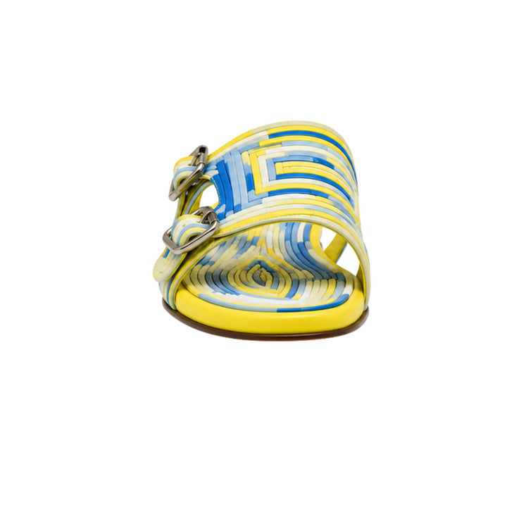 Serpenti Slide Sandal in Light Blue Multi
