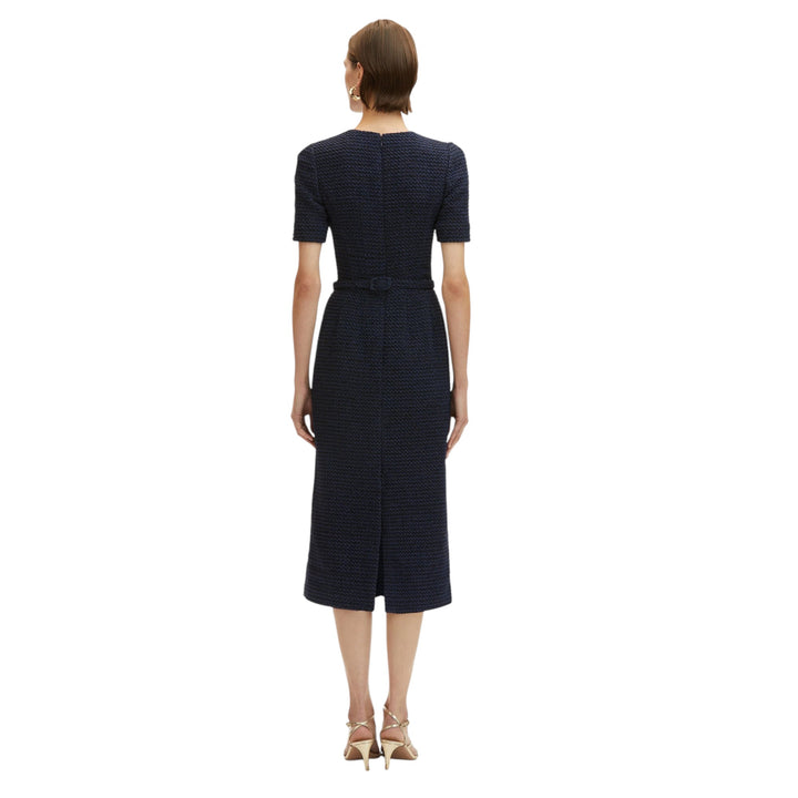 Lurex Check Tweed Pencil Dress