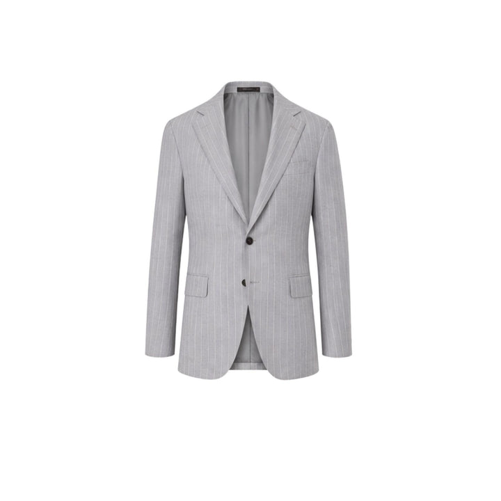 Silver Pinstripe Wool Suit