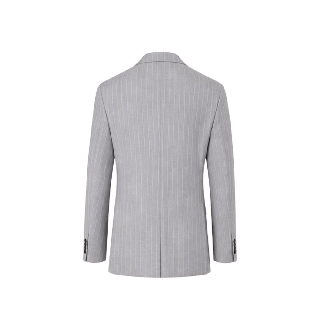 Silver Pinstripe Wool Suit