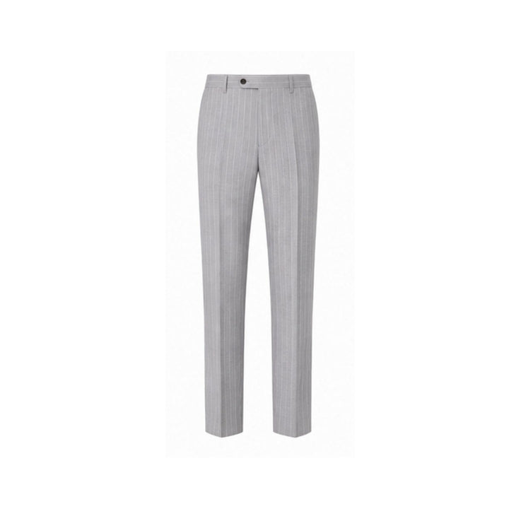 Silver Pinstripe Wool Suit