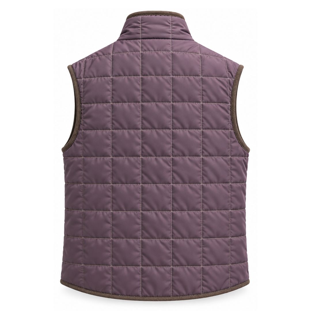 Box Quilt Vest, Purple