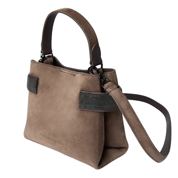 Small Essence Small Top Handle Bag in Brown