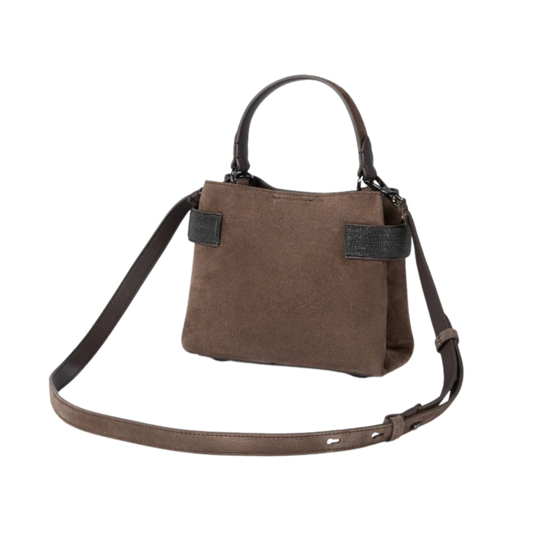Small Essence Small Top Handle Bag in Brown