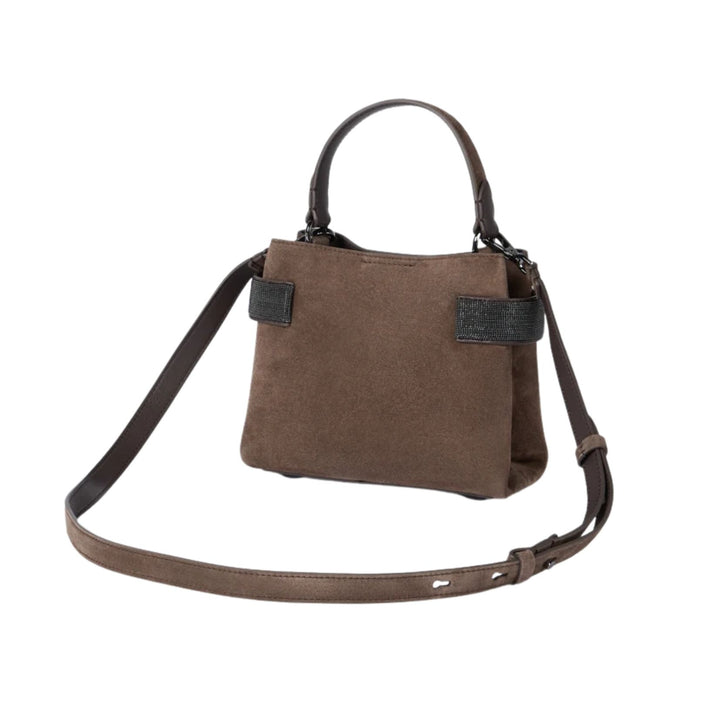 Small Essence Small Top Handle Bag in Brown