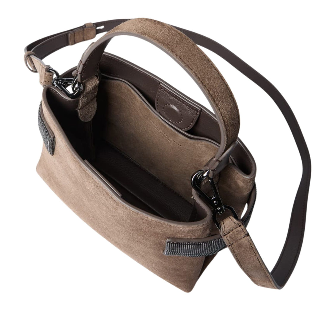 Small Essence Small Top Handle Bag in Brown