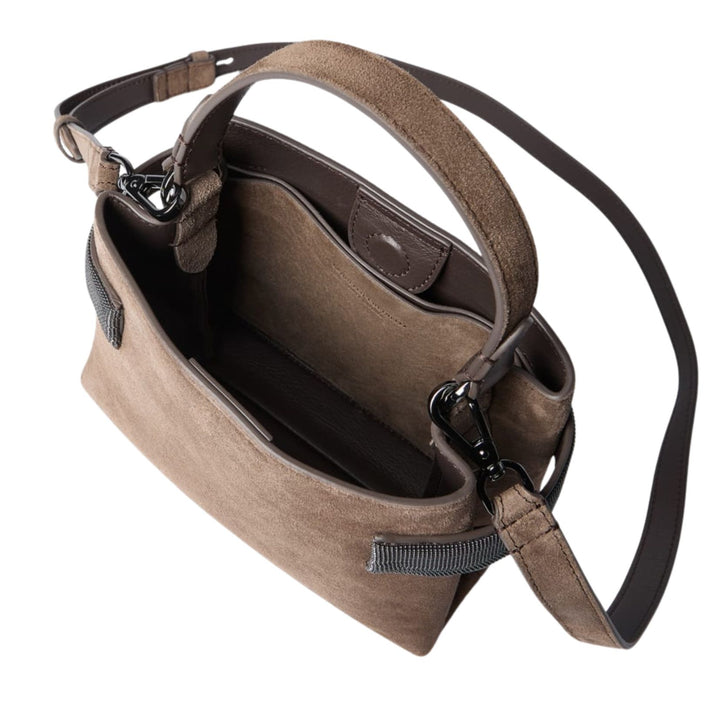 Small Essence Small Top Handle Bag in Brown