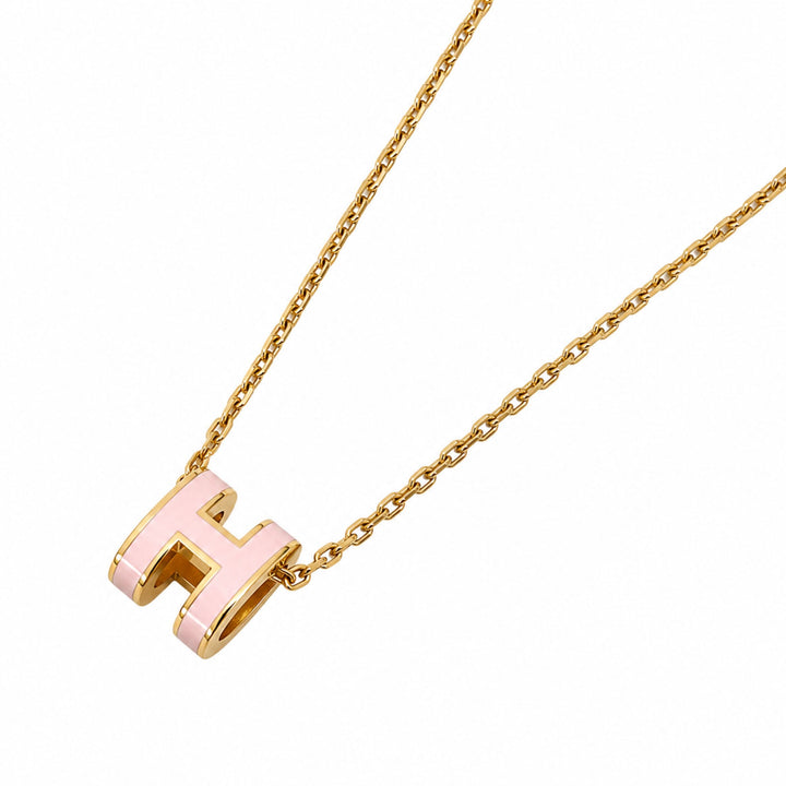 Hermès Mini Pop H Necklace in Pink