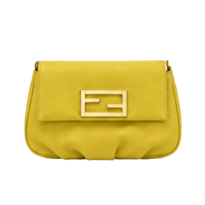 Fendi Fendista Shoulder Bag in Yellow Leather