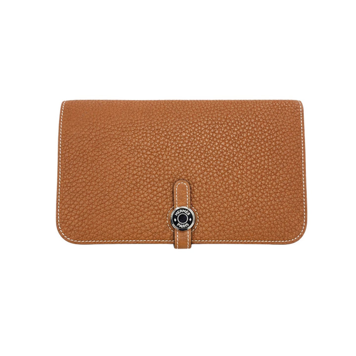 Hermès Dogon Wallet in Gold Clemence