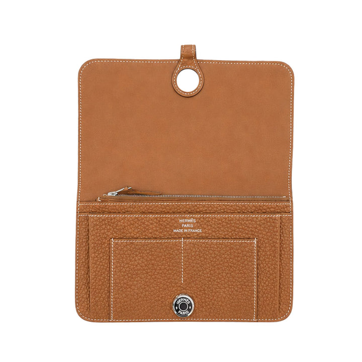 Hermès Dogon Wallet in Gold Clemence