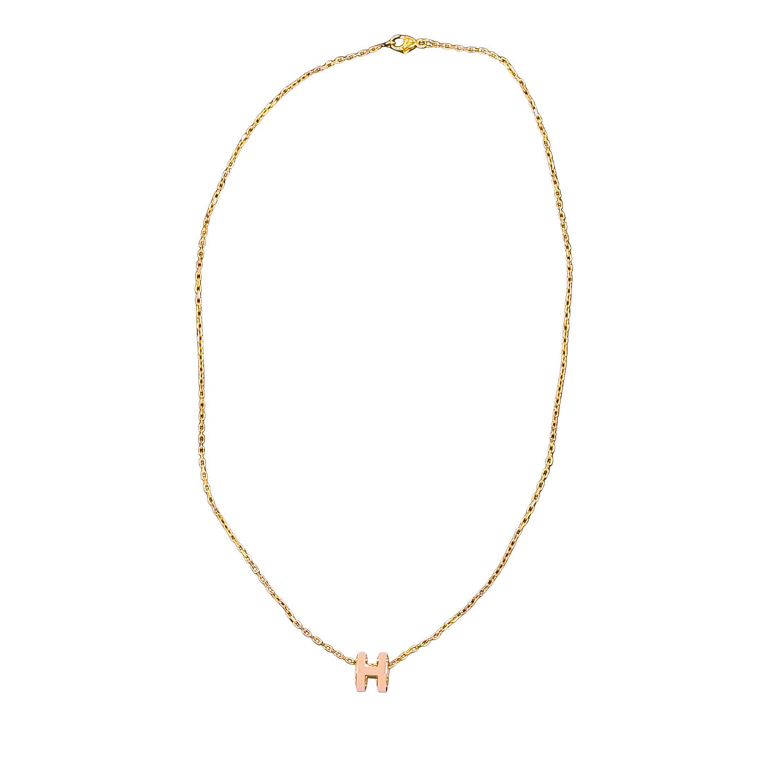 Hermès Mini Pop H Necklace in Pink