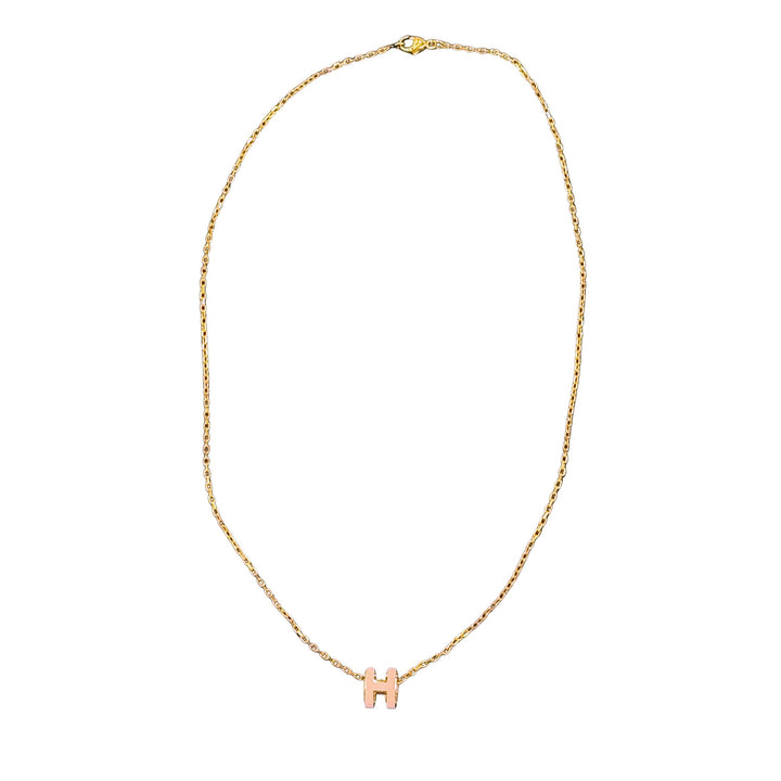 Hermès Mini Pop H Necklace in Pink