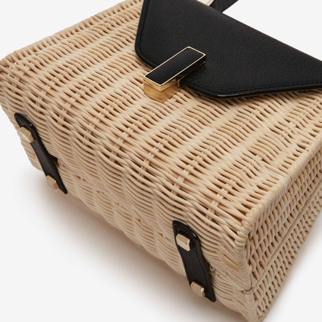 Iside Wicker Top Handle Bag