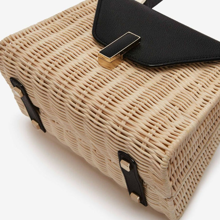 Iside Wicker Top Handle Bag