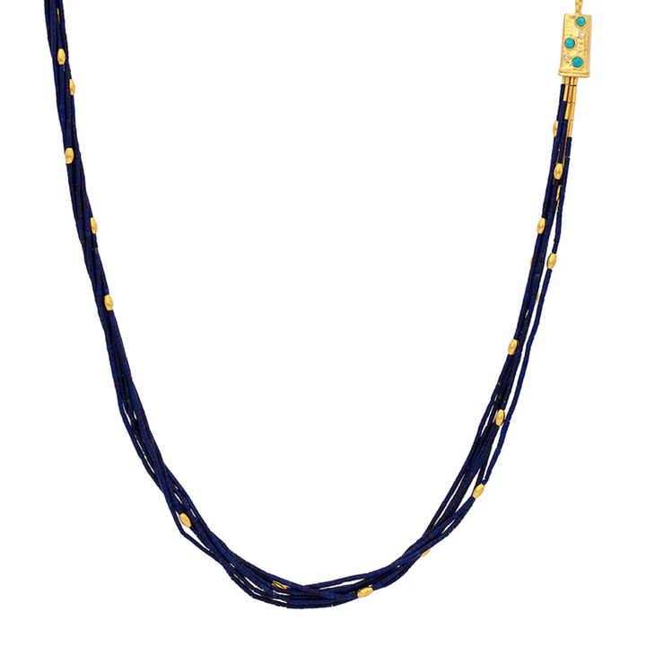 OOAK 7 Strand Lapis Necklace