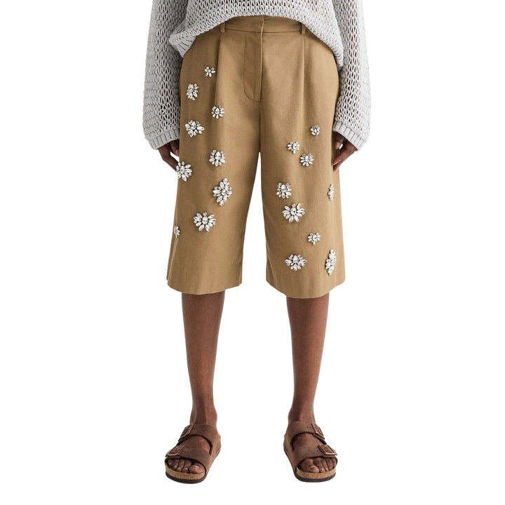 City Bermuda Short with Crystals