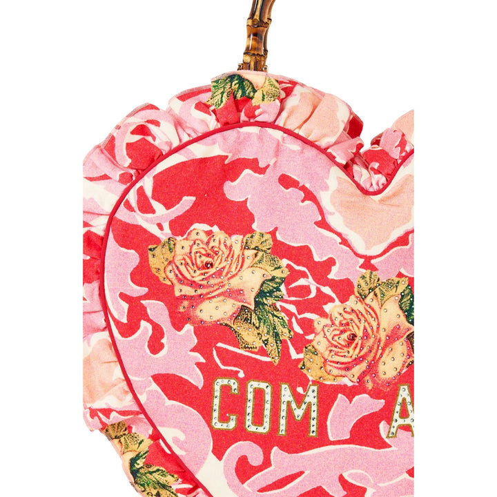 Oversized Heart Frill Edge Tote