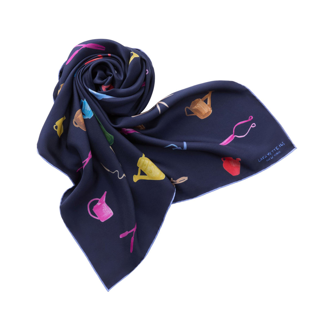90x90 Silk Twill Conversational Scarf