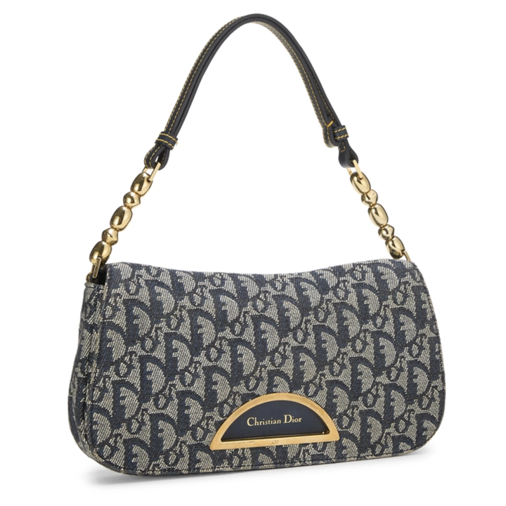 Dior Navy Trotter Malice Pearl Shoulder