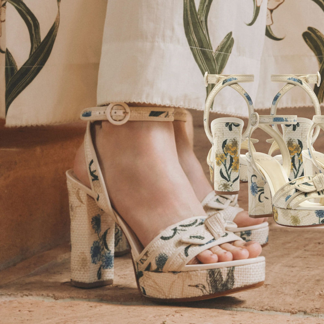 Grossgrain Raffia Platform