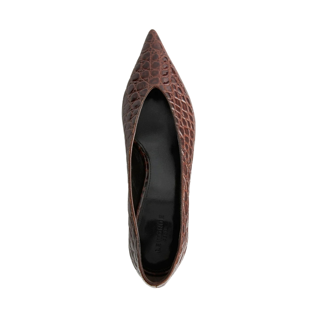 Babouche Kitten Heel in Castagna