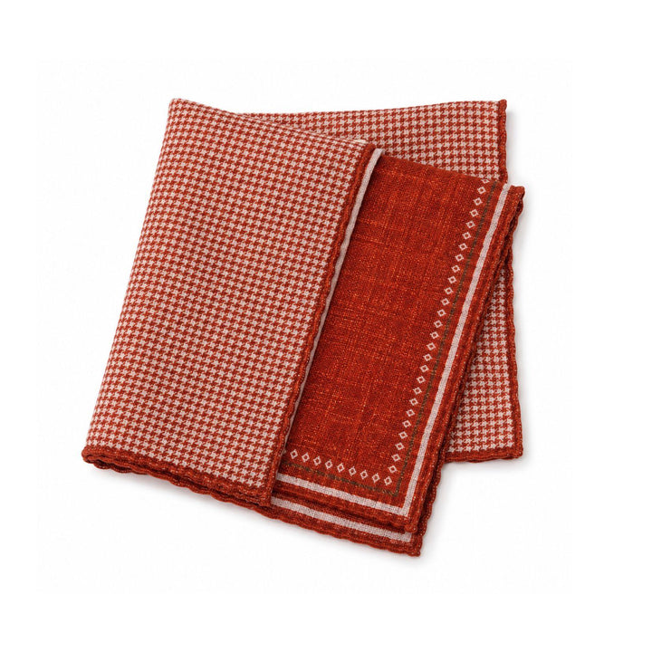 Rust Reversible Pocket Square