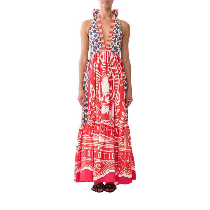 Ruffle Hem Halter Dress