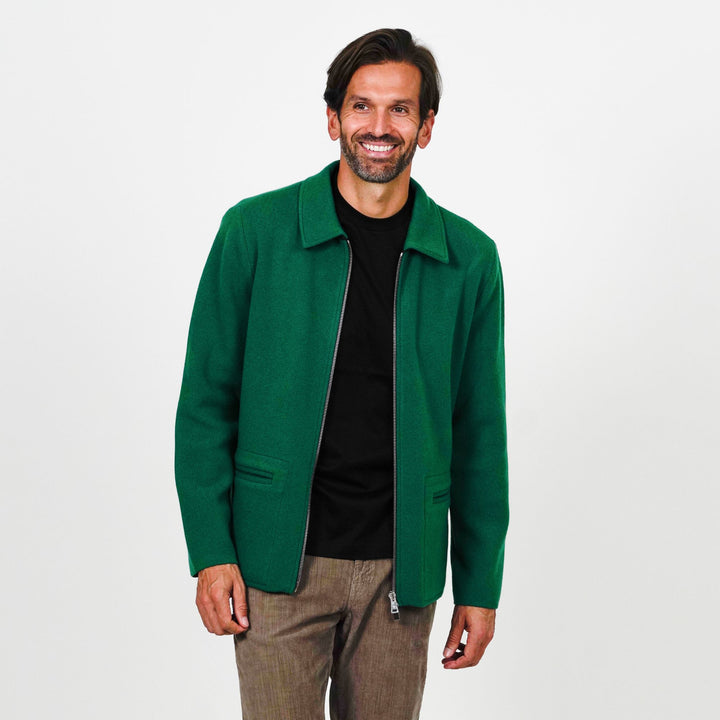 Zip Front Wool Sweater