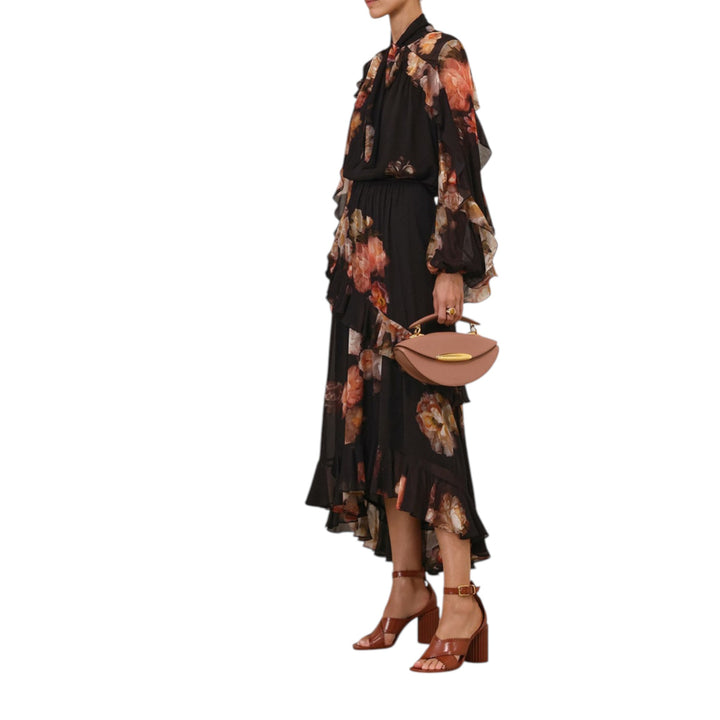 Hypnotic Flutter Blouse in Russet Floral
