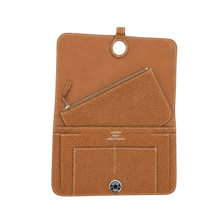 Hermès Dogon Wallet in Gold Clemence