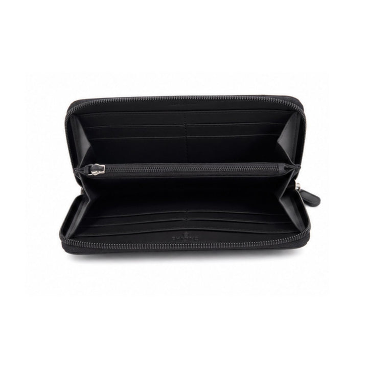 Chanel Matte Black Calfskin Wallet