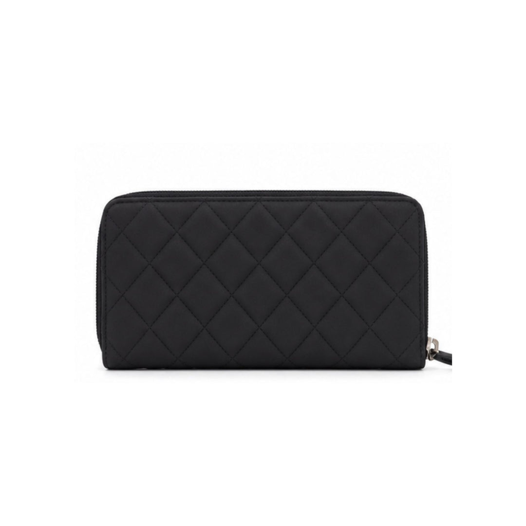 Chanel Matte Black Calfskin Wallet
