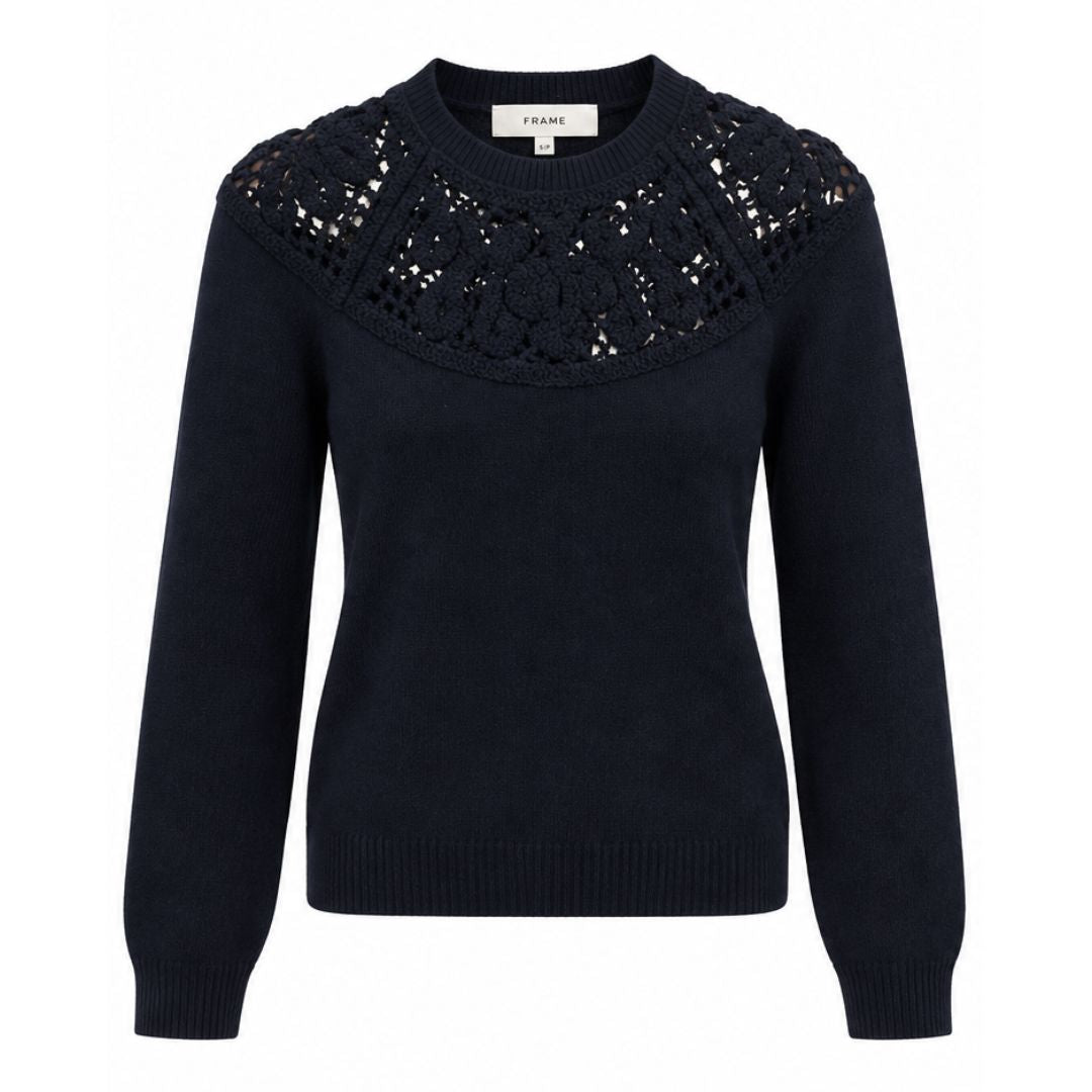 The Lace Gathered Sweater