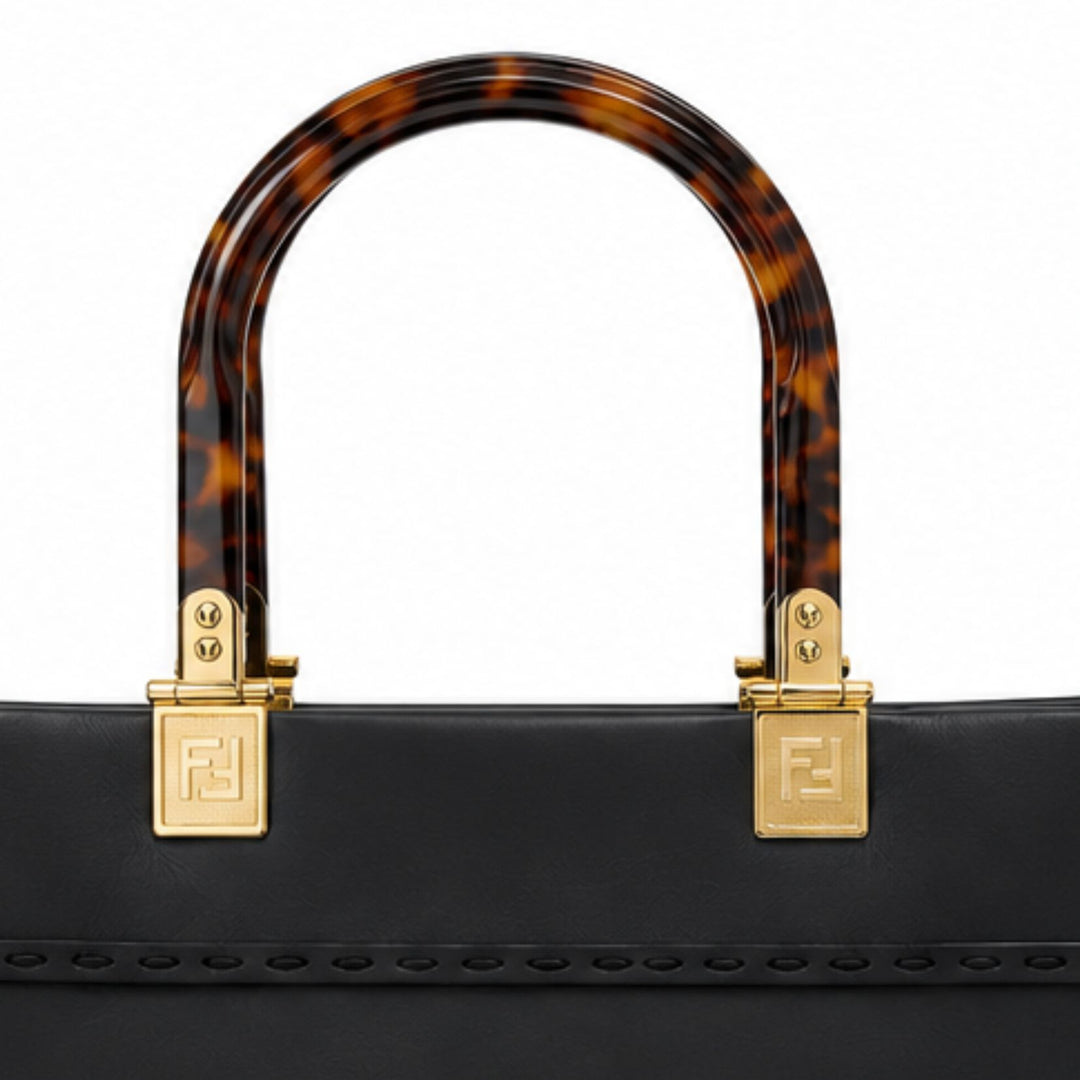 Fendi Sunshine Medium Tote Bag in Black