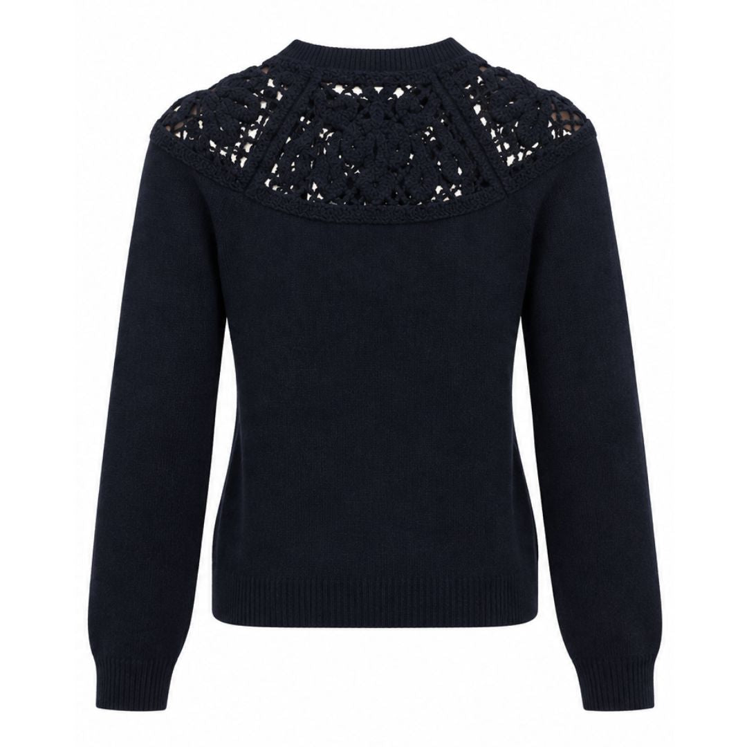 The Lace Gathered Sweater