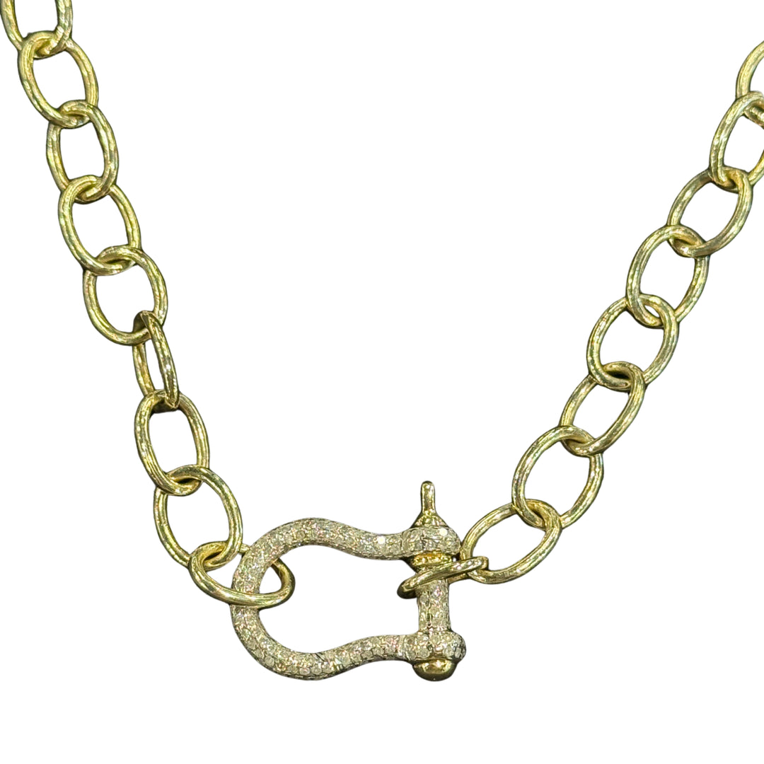 Chain Link Necklace Horseshoe Closure
