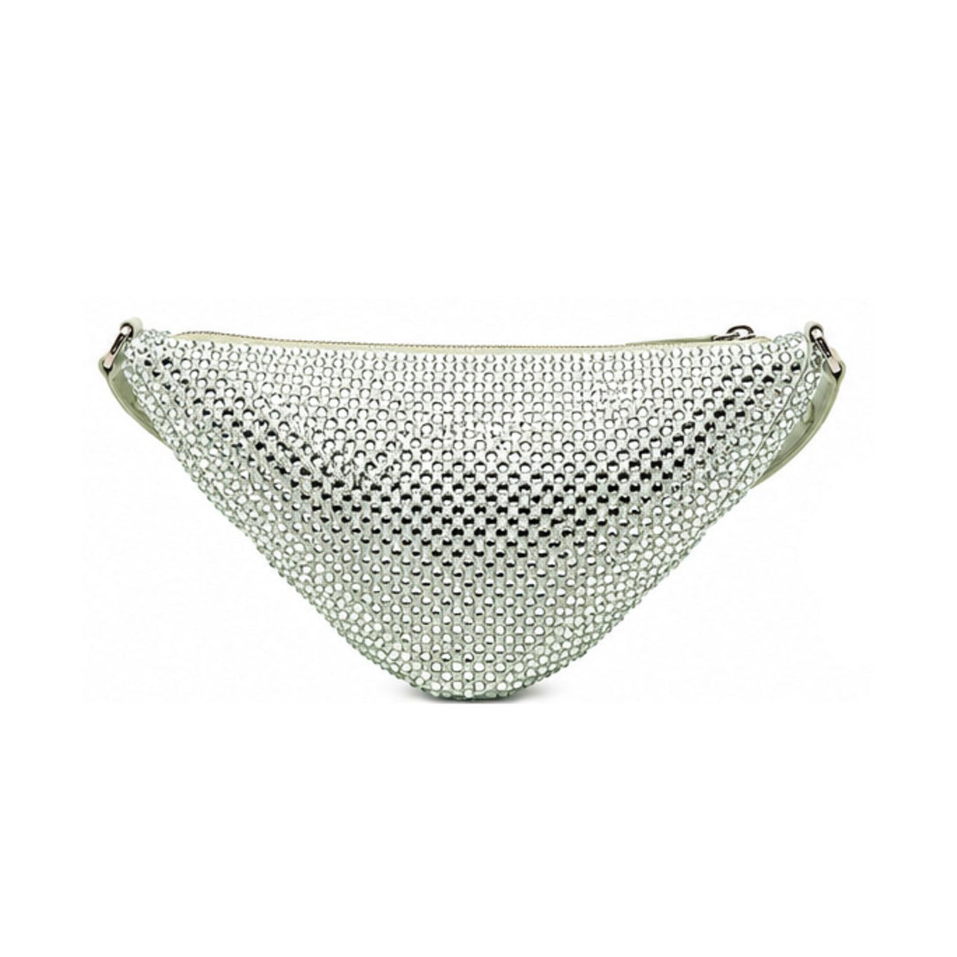 Prada Green Satin Crystal Triangle Bag