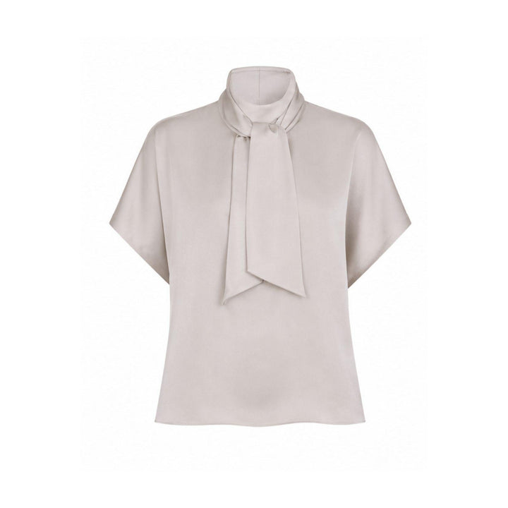 Silk Satin High Neck Top
