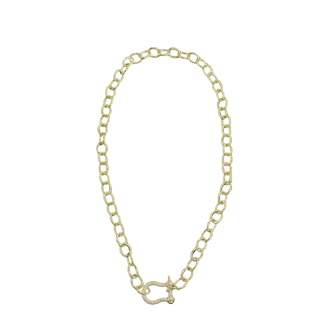 Chain Link Necklace Horseshoe Closure