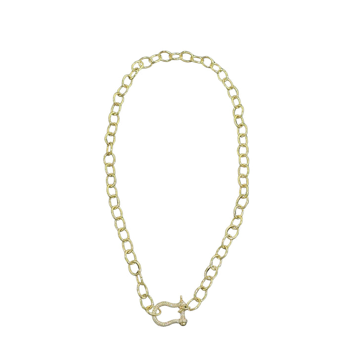 Chain Link Necklace Horseshoe Closure
