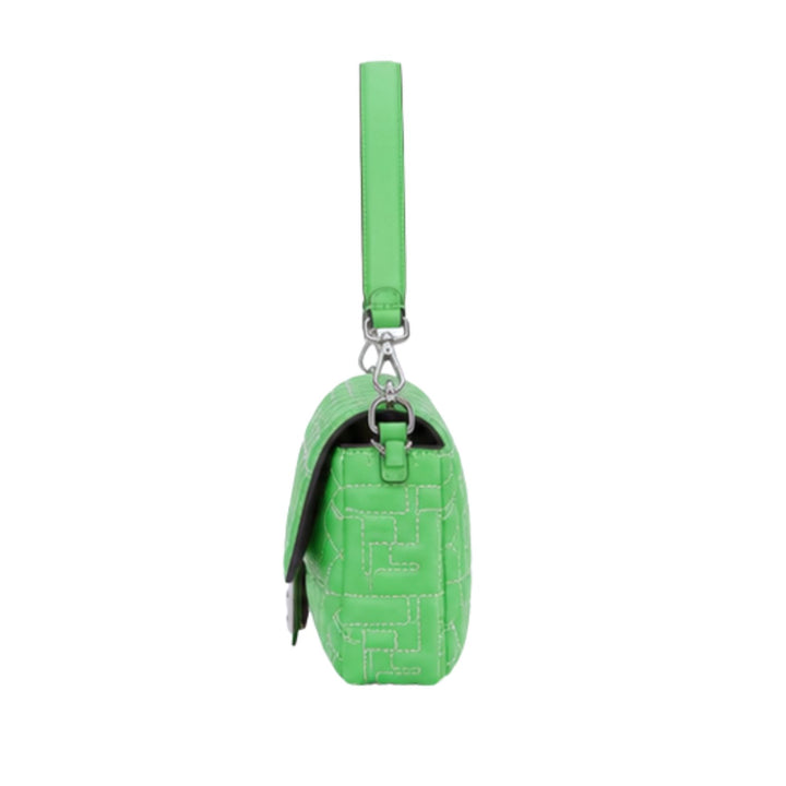 Fendi Zucca Baguette with Stitching in Green