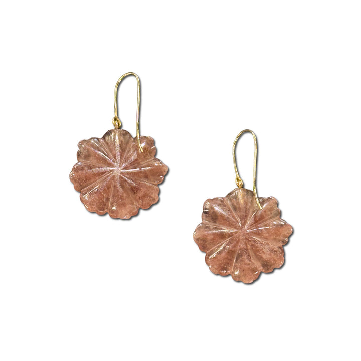 Agate Flower Drop Earrings