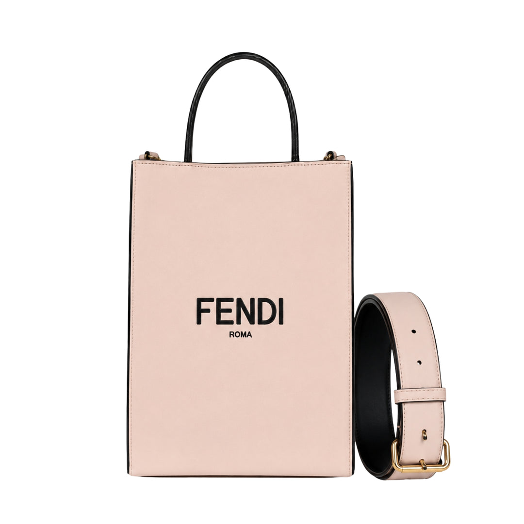 Fendi Small Shopper Tote in Pink/Black